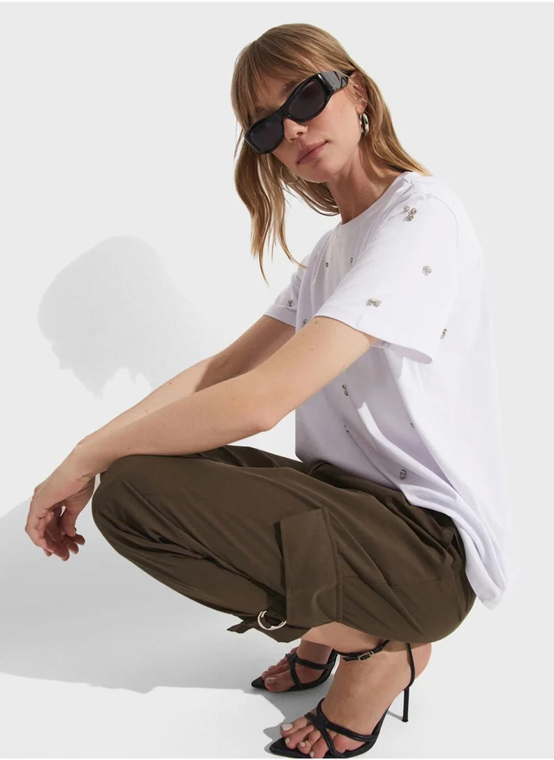 JUNE Pocket Detail Cargo Pants