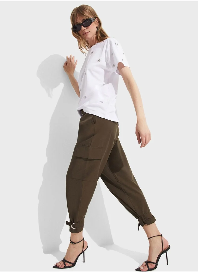 JUNE Pocket Detail Cargo Pants