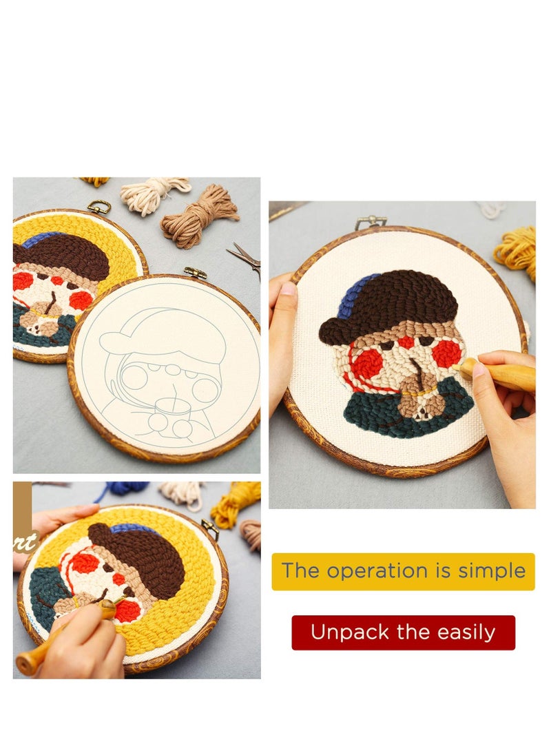 Punch Needle Fabric, Embroidery Fabric Monks Cloth for Punch Needle Embroidery Rug-Punch  Pinch Needle, 26.4 x 19.3Inch - Image 3