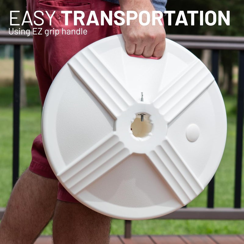 US Weight Durable 50 Pound Umbrella Base Designed to be Used with a Patio Table - Image 4