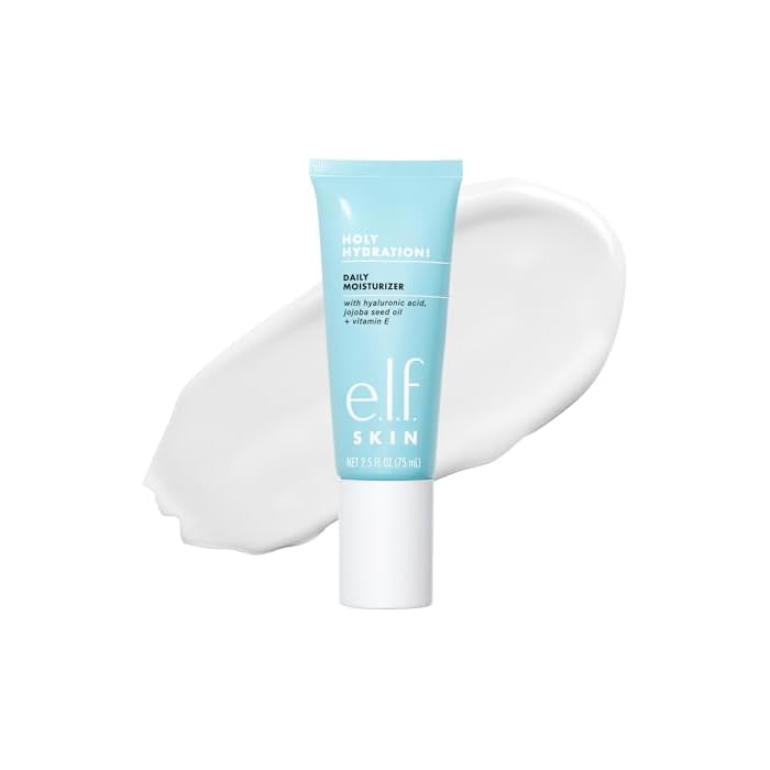e.l.f. SKIN Holy Hydration! Daily Hydration Moisturizer, Lightweight Face Cream, Hydrating with Aloe & Jojoba, Smooths & Softens Skin, All Skin Types