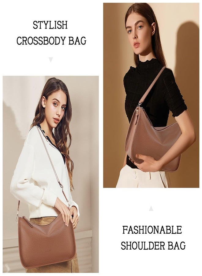 HKCLUF Crossbody Bags Purses for Women Trendy,Vegan Leather Medium Crossbody Purse,Shoulder Bag with 2PCS Adjustable Strap, Hka3-darkbrown - Image 2