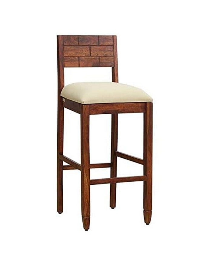 Md Decor Solid Wood Bar Stool in Honey Oak Finish | Handcrafted Wooden Bar Chair | Backless Tall Stool for Kitchen Counter, Breakfast Bar, Home or Café - Image 4