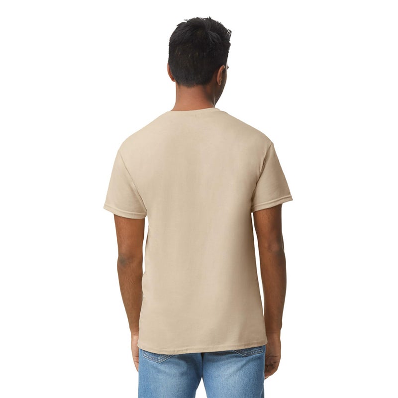 Gildan Adult Heavy Cotton T-Shirt, Style G5000, Multipack, Sand (3-Pack), Large - Image 4