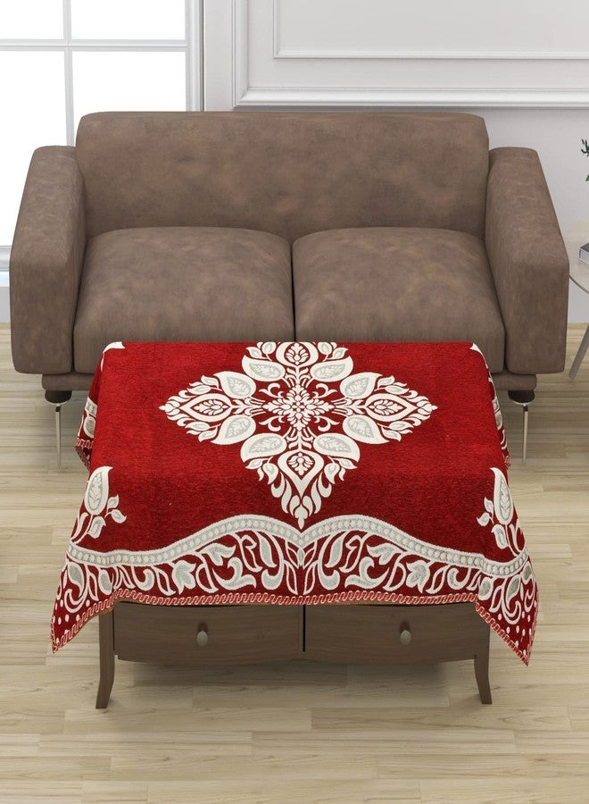 jayvaam Sofa Seater Slip Covers with Arm and Cushion and Table Cover - 3+2 Seater Velvet Sofa Cover Set for Single Sofa Couch - 5 Seater Sofa Seat Protector Slip and Back Covers, 2701_Maroon - Image 3