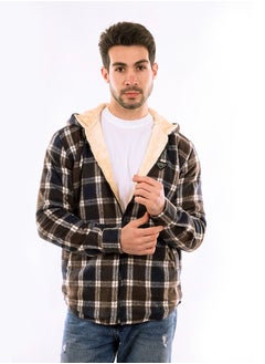 WHITE RABBIT Padded Long Sleeves Zipper Hooded Jacket Brwon  - Image 1