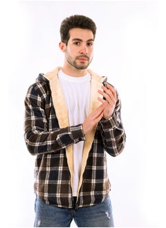 WHITE RABBIT Padded Long Sleeves Zipper Hooded Jacket Brwon  - Image 2