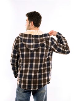WHITE RABBIT Padded Long Sleeves Zipper Hooded Jacket Brwon  - Image 3
