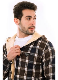 WHITE RABBIT Padded Long Sleeves Zipper Hooded Jacket Brwon  - Image 4