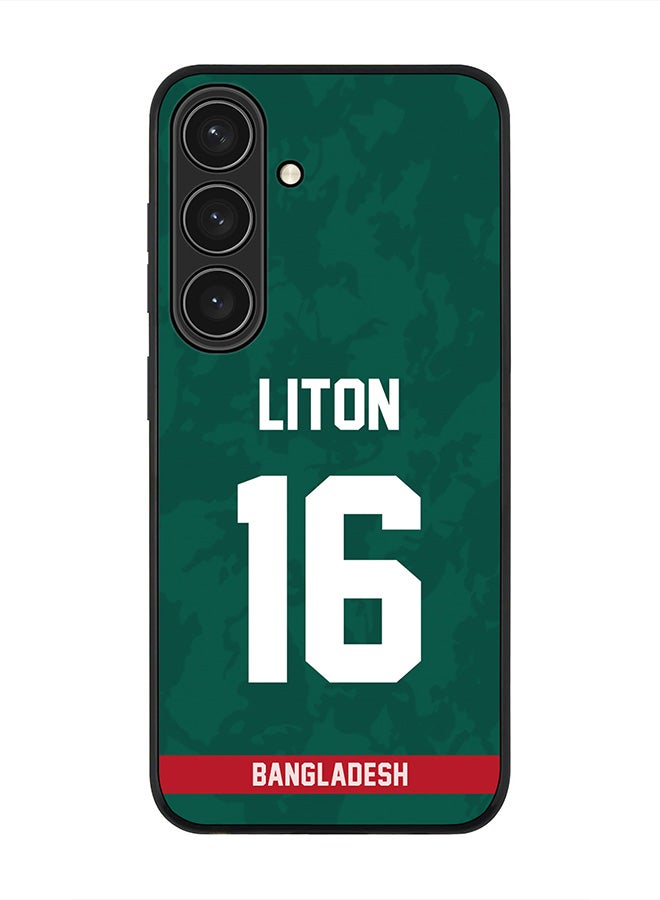Stylizedd For Samsung Galaxy S25 5G Case,Slim fit Camera Protection, Shockproof Thin Phone cover  - Bangladesh Liton Das, Jersey No 16 - Image 1