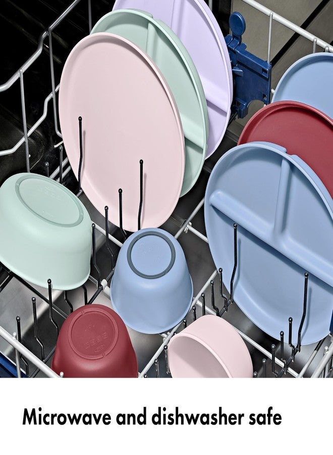 OXO Tot Stackable Divided Plates Set - 3pk - Dark - Image 5