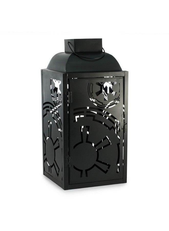 Seven20 Star Wars Stamped Lantern | Black Die-Cut Empire Imperial Symbol | Indoor & Outdoor Use | 14 Inches Tall