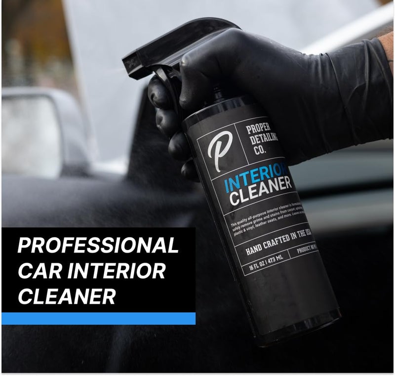 PROPER DETAILING CO. Car Detailing Kit Interior Cleaner, Get Professional Results - Car Interior Cleaning Kit includes 16 oz. interior cleaner, premium boars hair detail brush, and 2 microfiber towels - Image 3