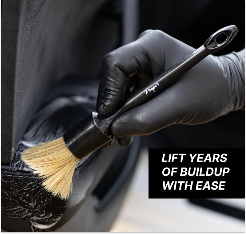 PROPER DETAILING CO. Car Detailing Kit Interior Cleaner, Get Professional Results - Car Interior Cleaning Kit includes 16 oz. interior cleaner, premium boars hair detail brush, and 2 microfiber towels - Image 5