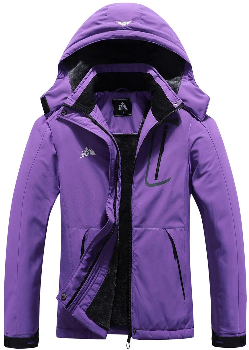 MOERDENG Womens Waterproof Ski Jacket Warm Winter Coat Outdoor Windbreaker Hiking Snowboarding Jacket