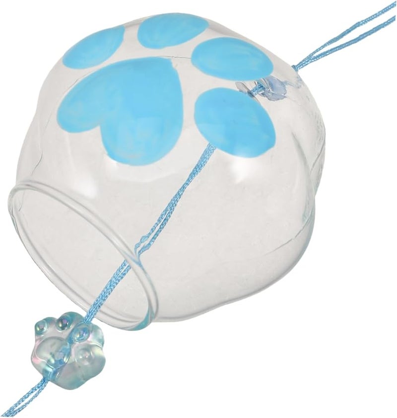 Japanese Hand Painted Glass Wind Chime for Garden Patio Home Decor Cat Design - Image 3