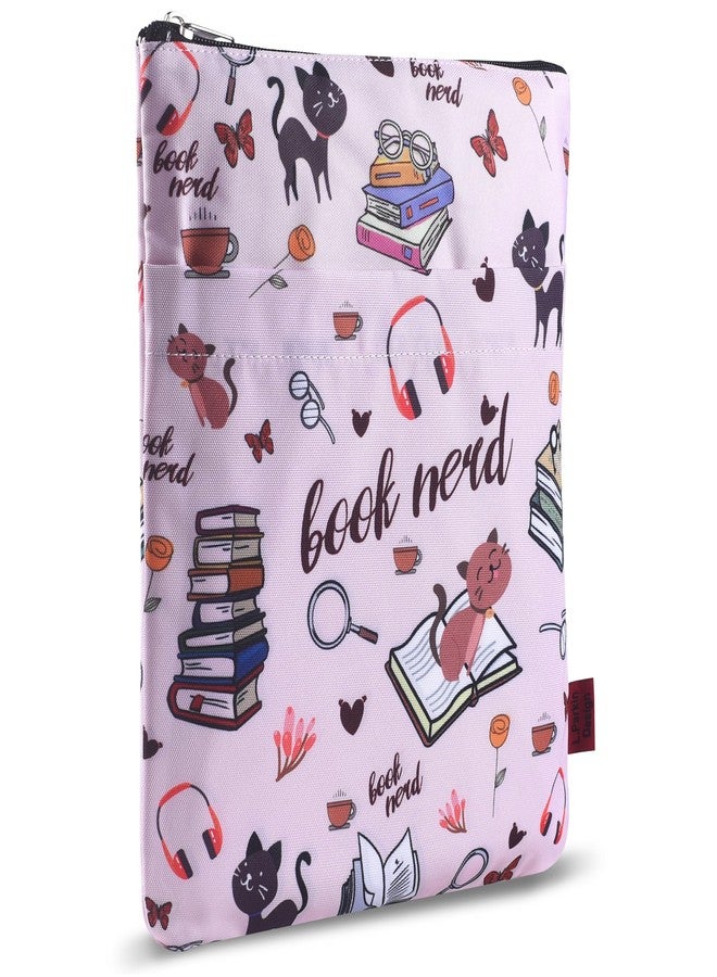 LParkin Book Sleeve for Book Lovers, Book Nerd Book Protector, Book Covers for Paperbacks, Washable Fabric, Book Sleeves with Zipper, Medium 11 Inch X 8.7 Inch - Image 1