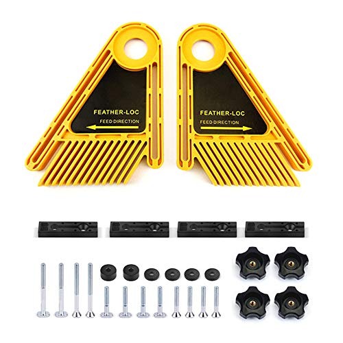 Evwoge Feather Loc Board Set for Woodworking Table Saws Engraving Machine Double Featherboard Push Block for Workbenches - Image 1