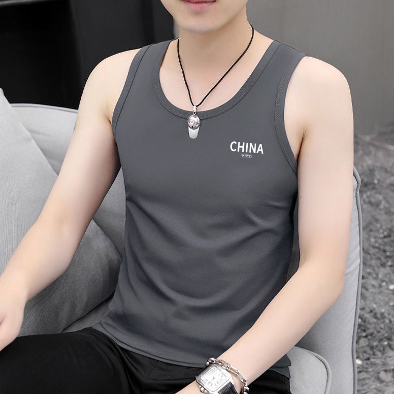 Mens Fashion Slim Fit Sport Tank Top Sleeveless Vest vest black  - Image 5