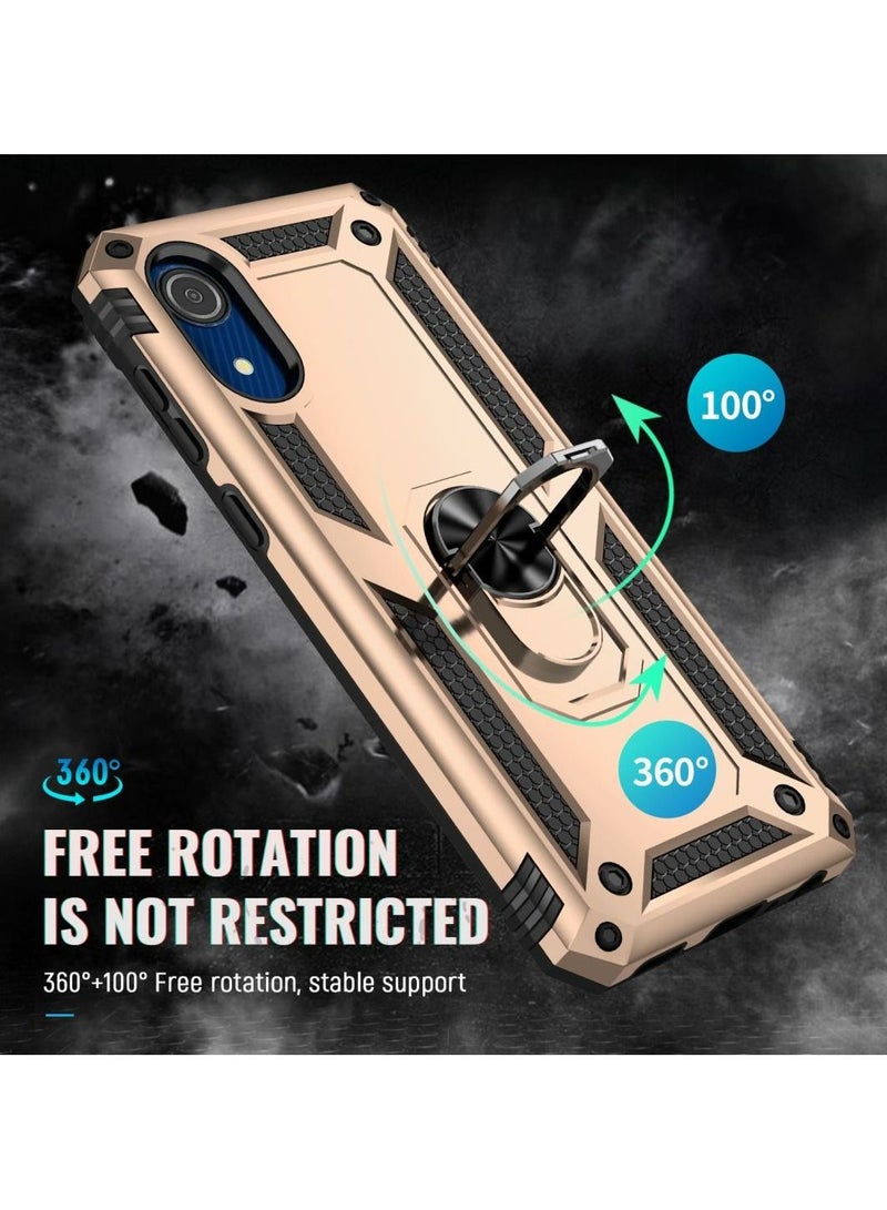 Protective Case For Samsung Galaxy A03 Core Heavy Duty Armor with Magnetic Ring Stand  - Image 2