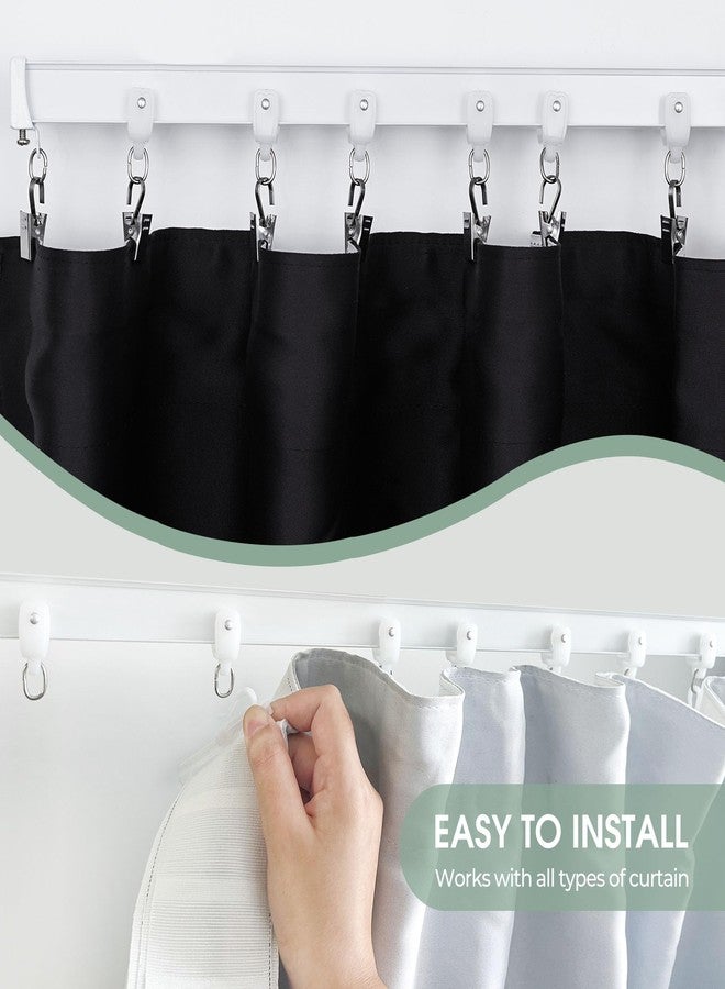 Cbsroro Flexible Bendable Ceiling Curtain Track, Room Divider Curtain Rod Tracks Ceiling or Wall Mount with Clips, Heavy-Duty Divider Curtains Rails for Living Room Shower Privacy RV, White 15 FT - Image 4