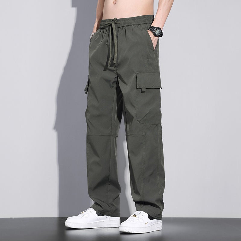 Trapped Tooling Pants Men'S Loose Straight Pants Wear-Resistant Dirty Multi-Pocket Labor Protection Work Pants - Image 1