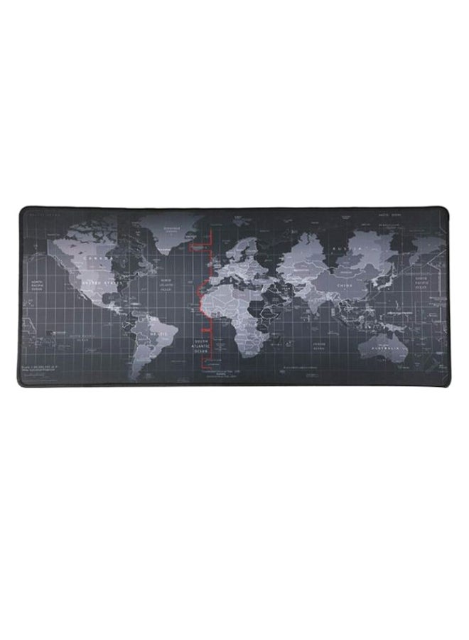 World Map Gaming Keyboard Mouse Pad Grey/Black/Red - Image 1