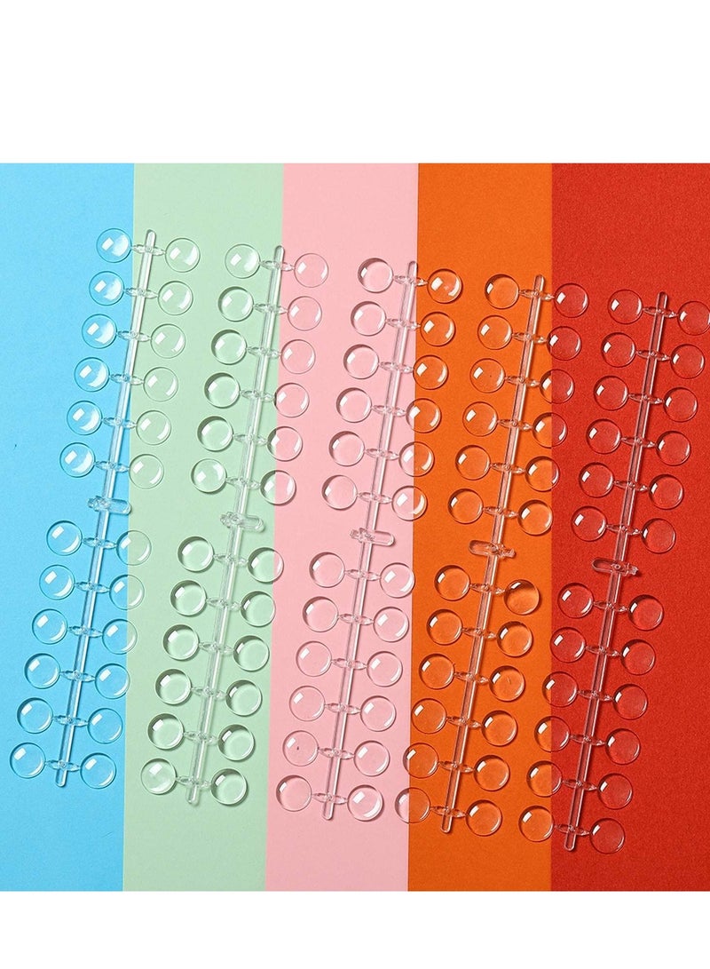 Excefore 240 Pcs False Nail Display Tips Art Chart Color Tool Swatch Sticks with Adhesive Sticker for Polish Training Practicing (Transparent) - Image 1