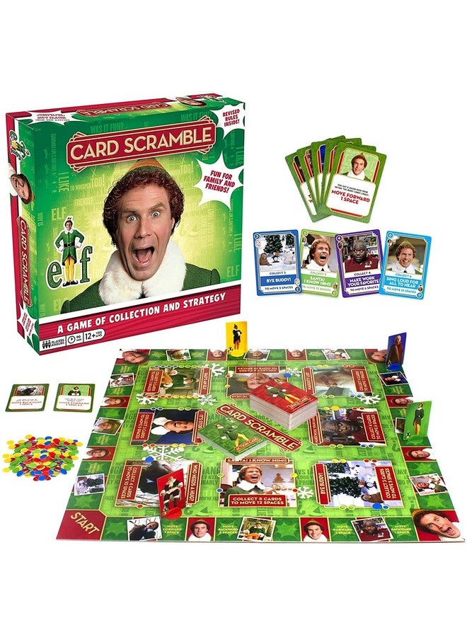 Toynk Elf Movie-Themed Board Game: Elf Card Scramble, Strategy Game for 2-4 Players Aged 12+ - Image 1