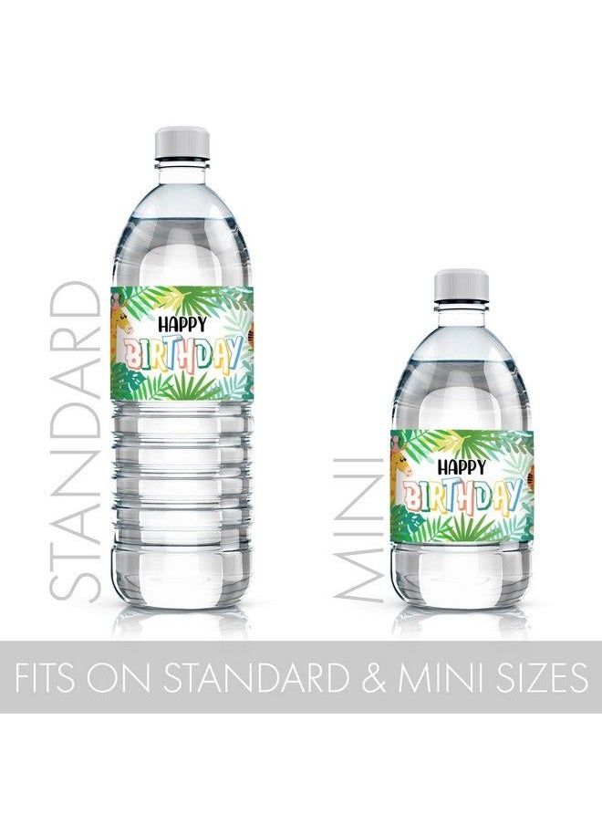 DISTINCTIVS Wild Jungle Birthday Water Bottle Labels Party Animals 24 Stickers  - Image 4