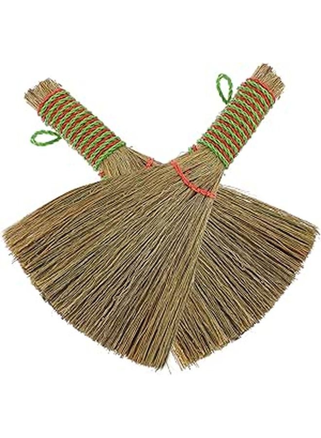 قطعتان مكنسة يدوية مضغوطة وفرشاة غبار لتنظيف المطبخ والمكتب والمنزل - Image 1