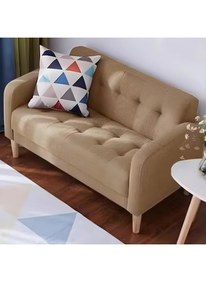 Comfynest Comfynest Small Linen Sofa In Solid Color, Scandinavian Style With Memory Foam Seat And Slipcover  - Image 1