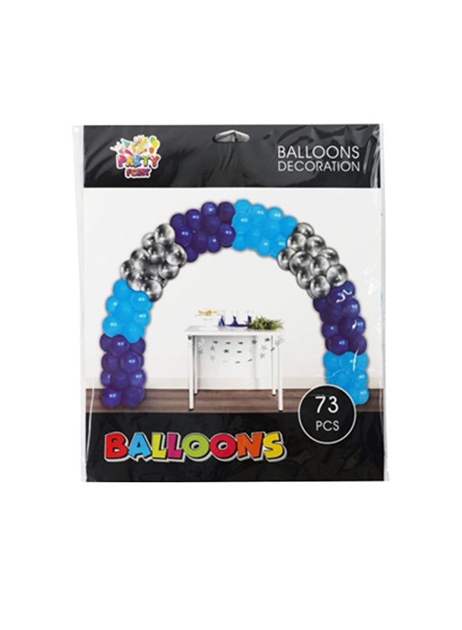 نقطة الحزب مجموعة تزيين البالونات - 73 قطعة من بالونات اللاتكس مقاس 12 بوصة (3 ألوان، 2.8 جرام) مع 100 نقطة غراء لتزيين الحفلات والمناسبات - Image 2