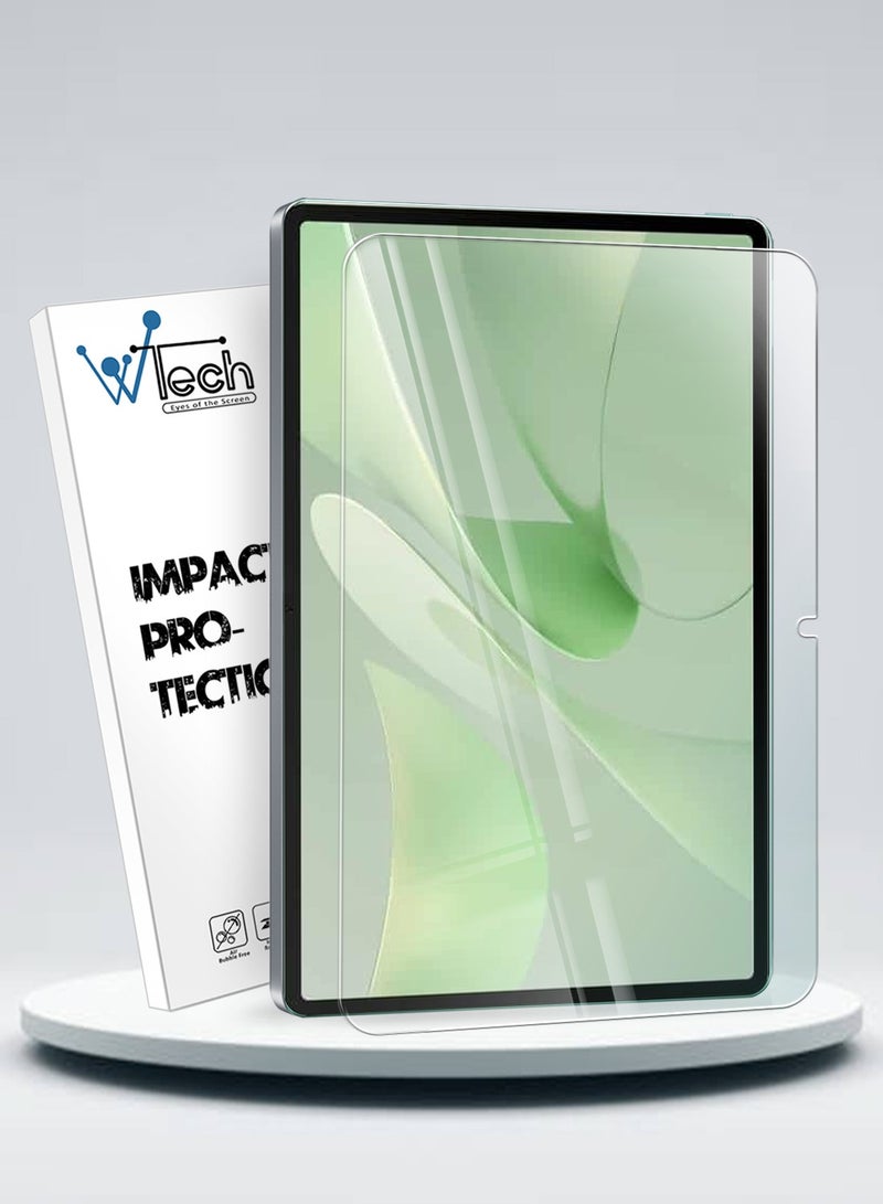 دبليو تيك هواوي ميت باد 12 X / ميت باد اير 2024 (12.0 بوصة) سلسلة بريميوم منحنية الحواف غطاء كامل واقي شاشة زجاجي - شفاف - Image 1