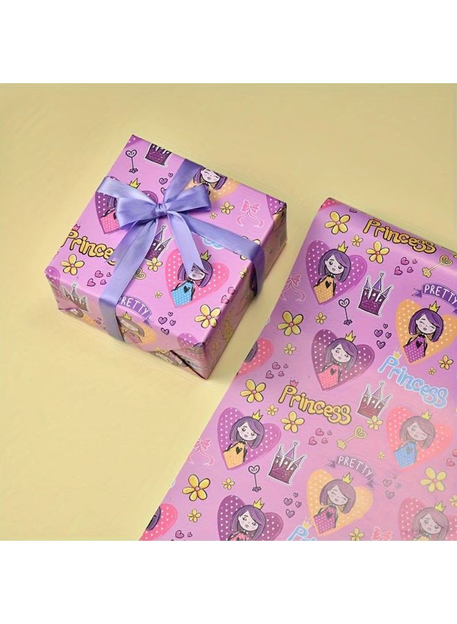 Love Princess Style Christmas Birthday Wrapping Paper 50x70 cm 19 7x27 6 in - Image 1
