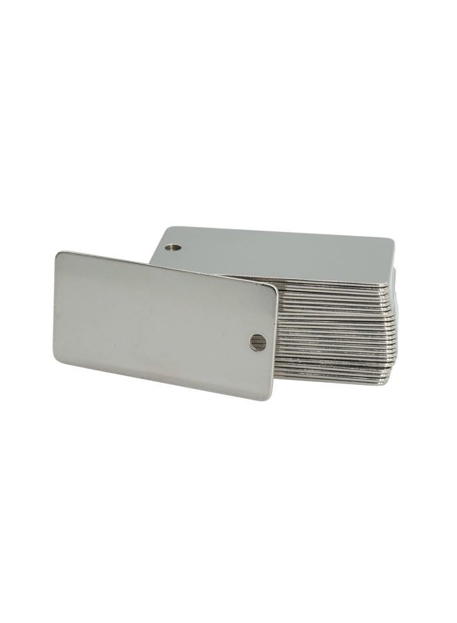 StayMax Blank Rectangular Stainless Steel Blank Labels for Stamping Blanks for Metal Engraving, 1" X 2", Pack of 25 Silver - Image 3