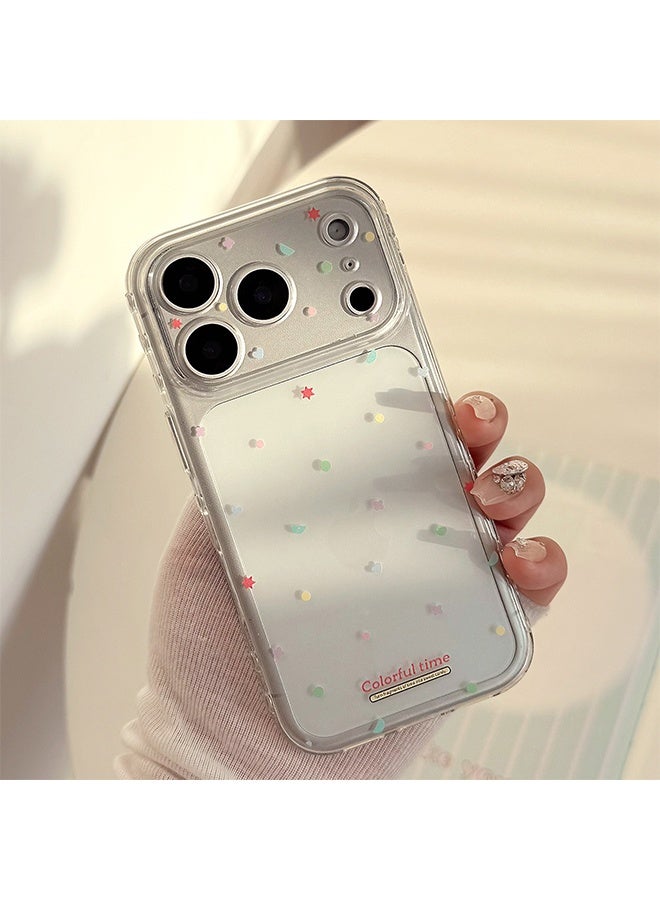 Ba Love Compatible for iPhone 17 Pro Max Case - Geometric Pattern Phone Case - Transparent Phone Case - for Women Girls Soft TPU Bumper Anti-Scratch Shockproof Full Camera Protective Case Cover - Image 2