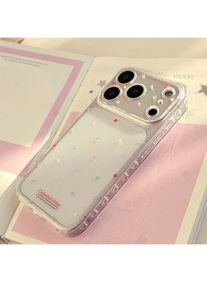 Ba Love Compatible for iPhone 17 Pro Max Case - Geometric Pattern Phone Case - Transparent Phone Case - for Women Girls Soft TPU Bumper Anti-Scratch Shockproof Full Camera Protective Case Cover - Image 5