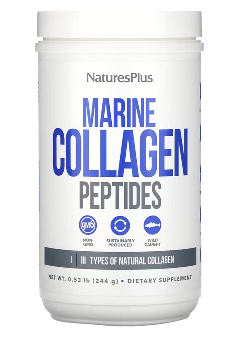 NaturesPlus Marine Collagen Peptides, for Hair, Skin and Joints (244g) - Image 1