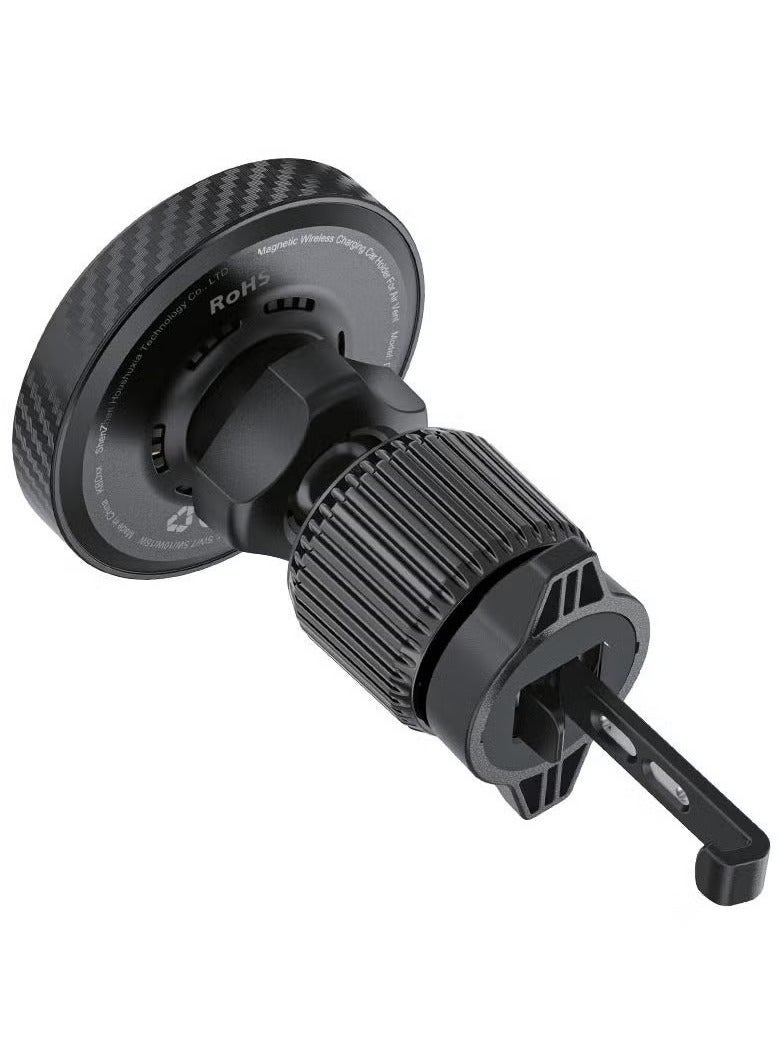 ACEFAST "Fast Qi2 Wireless Charger Magnetic Car Mount D33 – 15W High-Speed Charging, Strong Magnet, 360° Adjustable Air Vent Holder, One-Hand Operation, Compatible with MagSafe & Qi-Enabled Devices" - Image 3