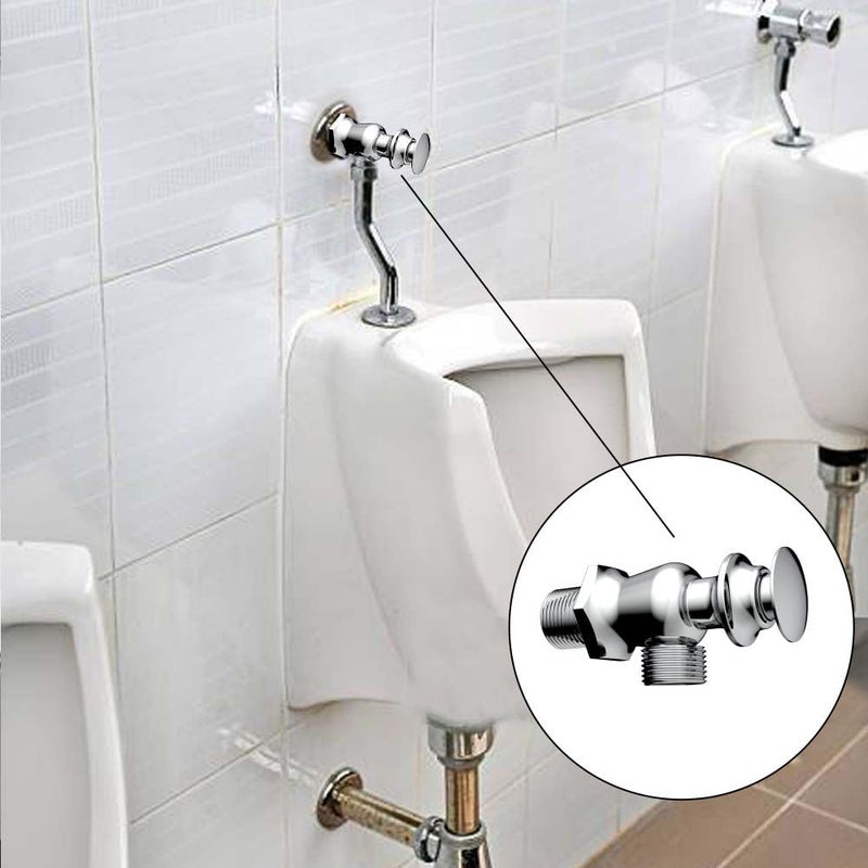 Viking Brass Self-Closing Urinal Cock Ocular - Thread Size (1)& (2) 15mm (1/2”) Both Outer - Polished CP - ideal choice for hotels, Restaurants, Offices - Image 4