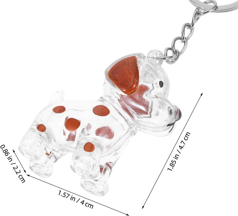 BESTonZON Dog Keepsake Keychain Memorial Box, Pet Hair Collector Bottle with Handbag Charm, Small Brown Dalmatian Puppy Fur Storage for Dog Owners and Travel - Image 2