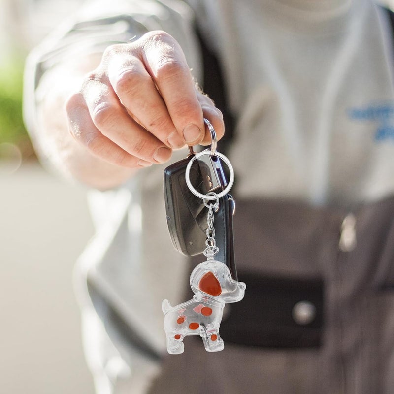 BESTonZON Dog Keepsake Keychain Memorial Box, Pet Hair Collector Bottle with Handbag Charm, Small Brown Dalmatian Puppy Fur Storage for Dog Owners and Travel - Image 5