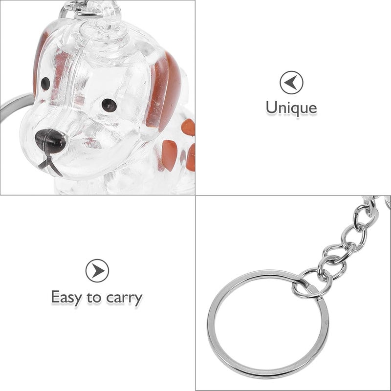 BESTonZON Dog Keepsake Keychain Memorial Box, Pet Hair Collector Bottle with Handbag Charm, Small Brown Dalmatian Puppy Fur Storage for Dog Owners and Travel - Image 3