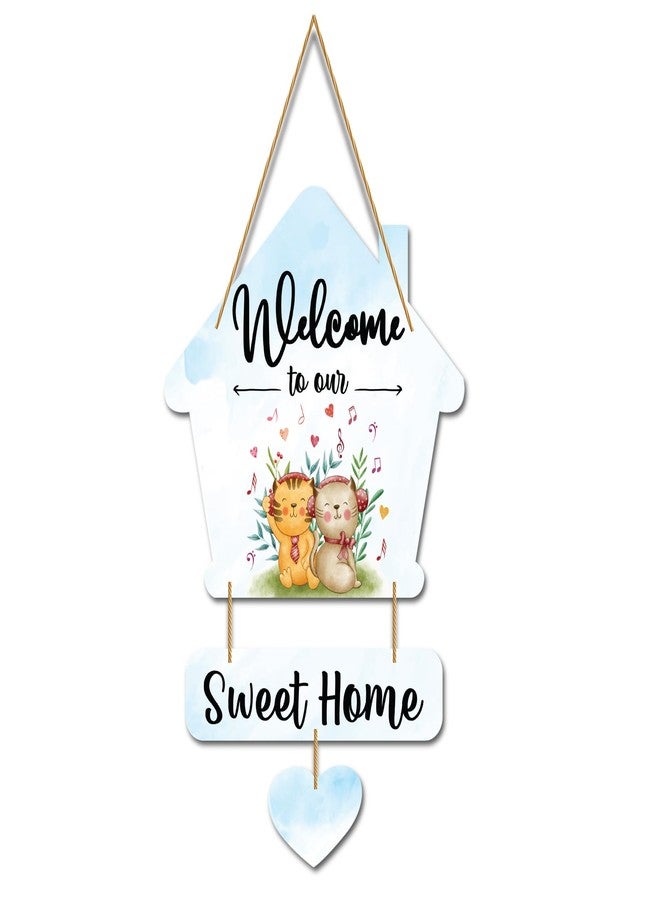 Kaameri Bazaar Welcome To Out Home Wall Hanging For Living Room | Bedroom | Home Décor | Gifts | Wooden Hanging Decoration Items | Artworks Wall Hangings,28.5 Cm - Image 1