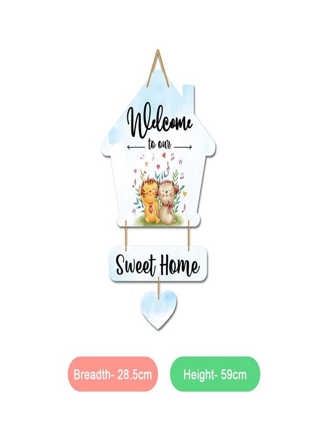 Kaameri Bazaar Welcome To Out Home Wall Hanging For Living Room | Bedroom | Home Décor | Gifts | Wooden Hanging Decoration Items | Artworks Wall Hangings,28.5 Cm - Image 3