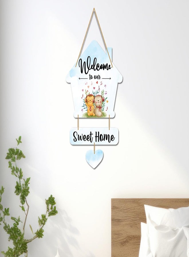 Kaameri Bazaar Welcome To Out Home Wall Hanging For Living Room | Bedroom | Home Décor | Gifts | Wooden Hanging Decoration Items | Artworks Wall Hangings,28.5 Cm - Image 5