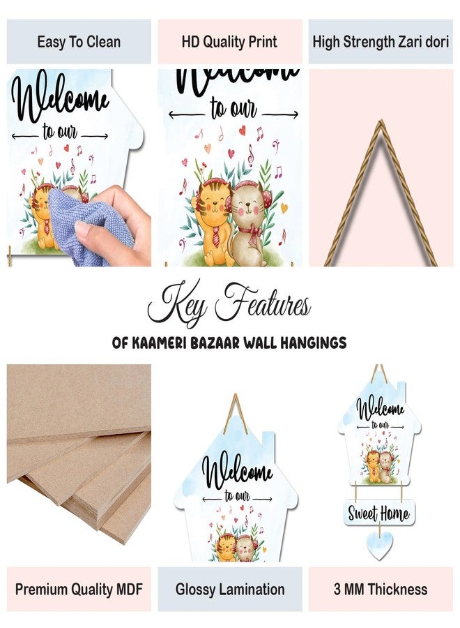 Kaameri Bazaar Welcome To Out Home Wall Hanging For Living Room | Bedroom | Home Décor | Gifts | Wooden Hanging Decoration Items | Artworks Wall Hangings,28.5 Cm - Image 2