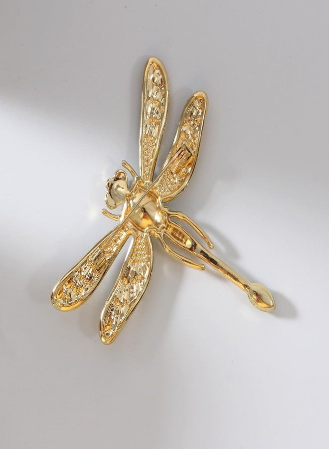 Merdia 2.48" Created Crystal Dragonfly Brooch Pins for Women Fashion | Elegant Rhinestone Dragon Fly Brooches & Pins for Clothes | Delicate Brooch Lapel Pin Dragonfly Jewelry Accessories for Women (Green) - Image 5