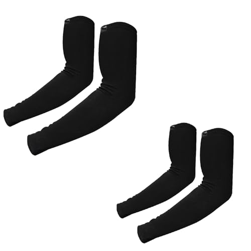 AUTOGUYS **[Comes in Pack of 2-4 Pcs** Freesize UV Sun protection Anti-Sweat Cool Arm Sleeve (Black, Unisex) - Image 1